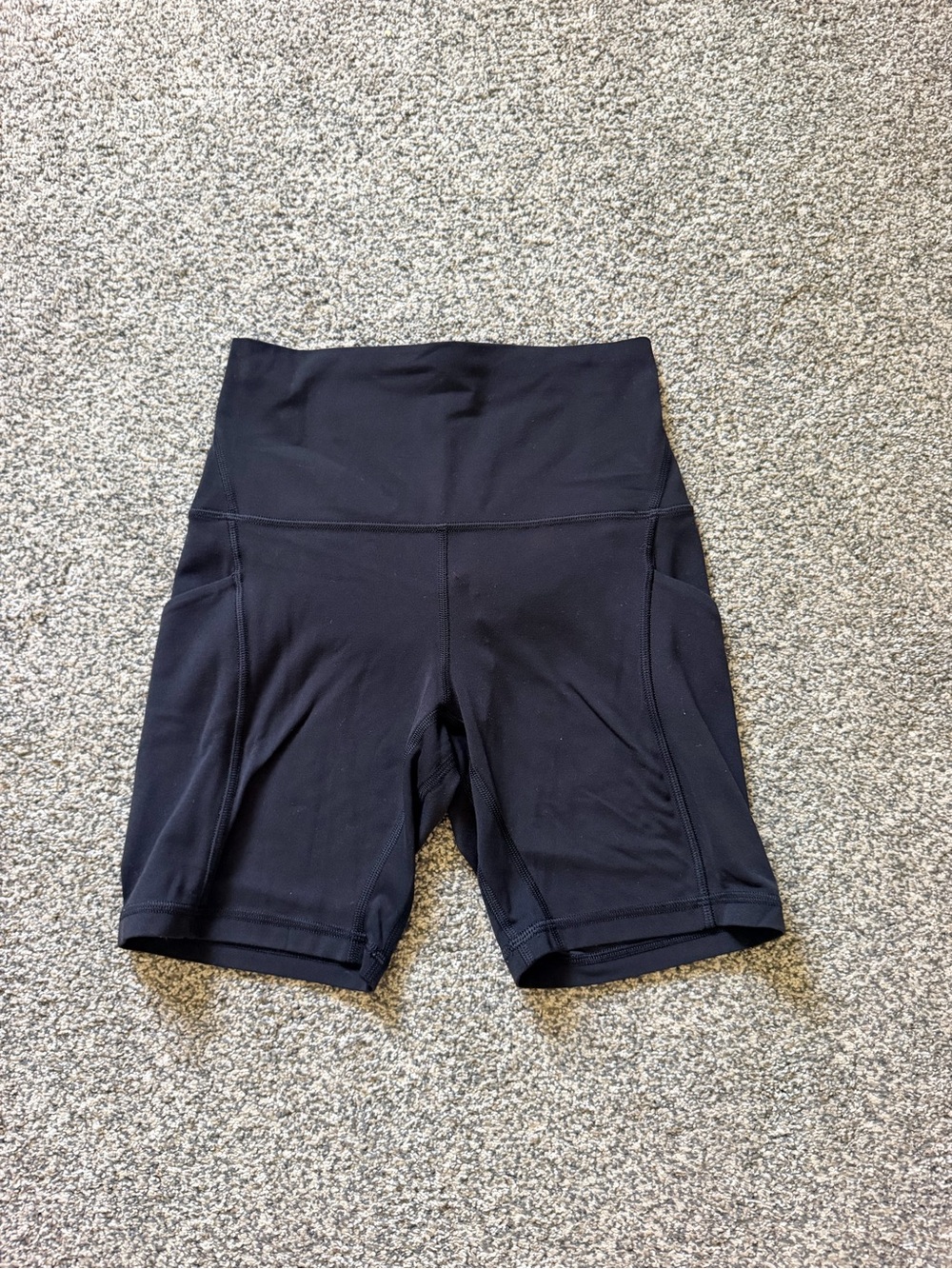 lululemon athletica Black High-Rise Pocket Bike Shorts Size 4
